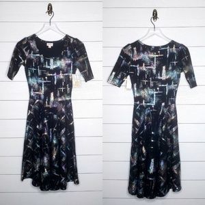 Lularoe Elegance Collection Nicole Black Metallic